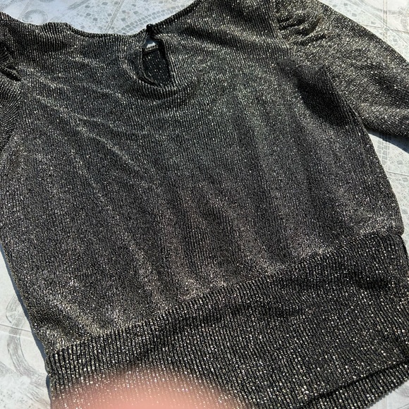 Cachet by Barry Protos, top Gold Glitter metallic fabric. Sz 5/6. - Picture 2 of 6